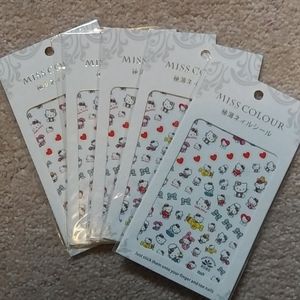Pack of 5 Hello Kitty Nail stickers